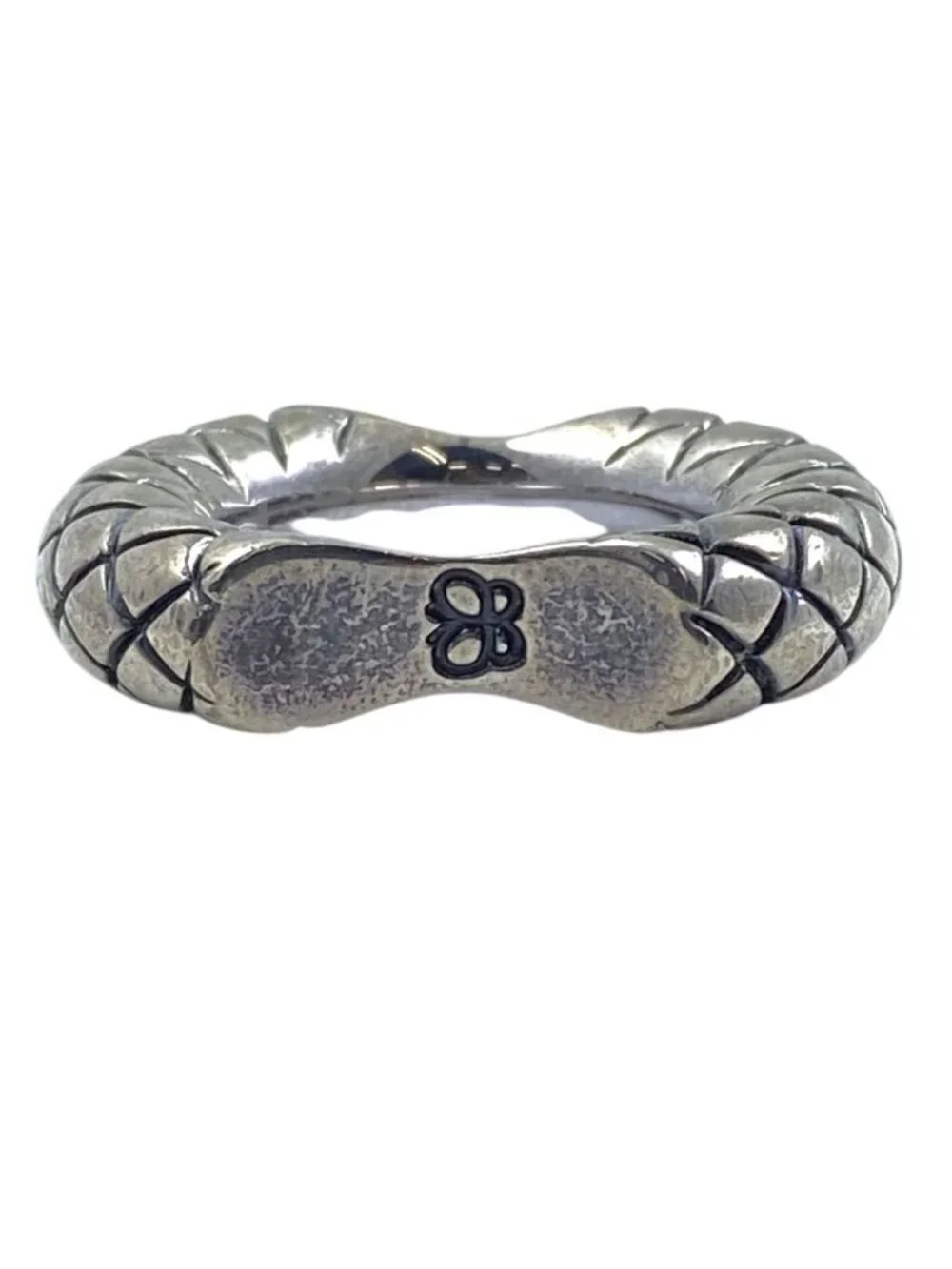 Bottega Veneta Ring Intrecciato Silver Simple